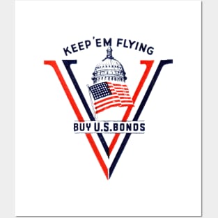 WWII Keep 'Em Flying, Buy US Bonds Posters and Art